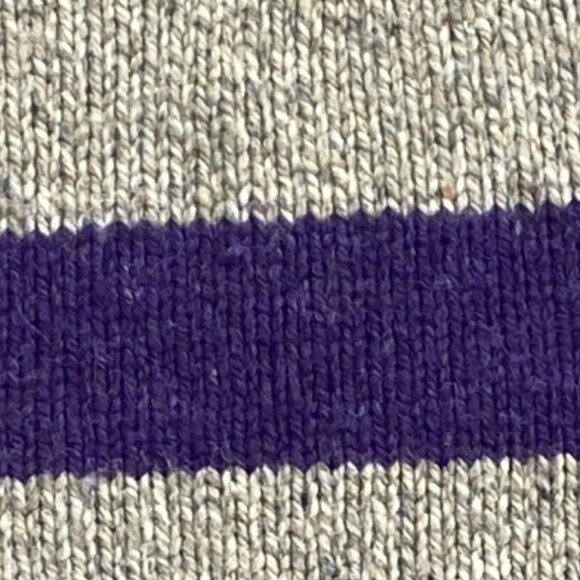 Vintage Abercrombie & Fitch Wool Sweater Purple Stripe Preppy Ski Grandpa-M - Picture 9 of 12